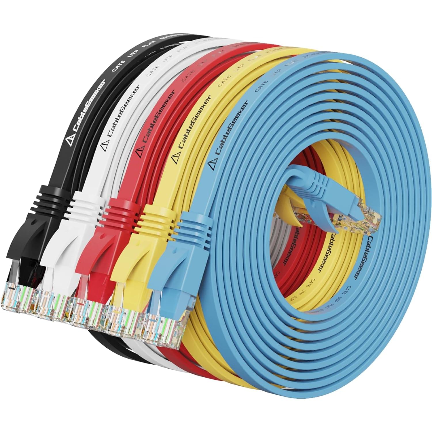 cat 6 ethernet cable 10 ft (5 pack)